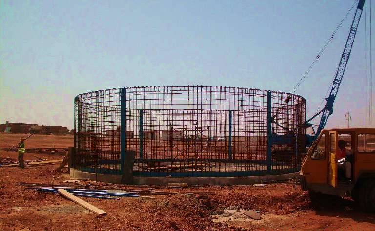 Ferraillage d'un ouvrage circulaire